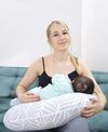 купить Подушка для мам BabyJem 082 Perna pentru alaptat 2 in 1 Nursing Pillow Albastra в Кишинёве 