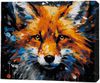 cumpără Tablou pe numere BrushMe RMGB001FC 30x40сm (pânză neagră/fără cutie) Privirea vulpii în Chișinău 