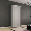 купить Шкаф Mobildor-Lux Compact uși glisante PAL cu ornament linii (100x45x200H cm) Grey в Кишинёве 