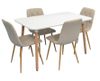 купить Комплект стол и стулья Evelin di Costacurta стол DT-405-1WO + 4 стула YTC-080Wo Light beige в Кишинёве 