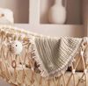 cumpără Set de perne si plapume Jollein 521-557-68014 Paturica Fringe Olive Green/Ivory GOTS, 120x120cm în Chișinău 