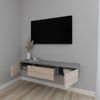 купить Тумба напольная для TV Smartex (16570) Т10 120 TV-Навесная Grafit+Stejar Deschis в Кишинёве 