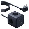 купить Фильтр электрический Baseus E00082100123-00 3AC+1*USB-A+1*Type-C 1,5M, EnerFill FA11, Cosmic Black в Кишинёве 