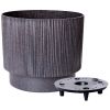 купить Цветочный горшок Aleana 128029 Oslo cu insertie d20 cm, granite в Кишинёве 