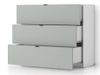 купить Комод Fabrik Home Hardy 3 ящика (1100x910x390) Белый ясень/Светло-серый мат в Кишинёве 