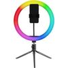 cumpără Lampă inelară Natec NLL-1833 Alfama RGB with tripod phone holder în Chișinău 