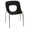 купить Пластиковый стул, хромированные ножки 560x640x820 мм, черный в Кишинёве 