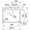 cumpără Chiuvetă bucătărie Franke 114.0660.138 Fragranite MRG 610-54 Negru în Chișinău 