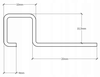Profil Inox pentru gresie Q-10-2700-BLACK-BR 1,05 x 270cm