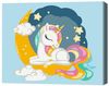 купить Картина по номерам BrushMe KBS0105FC 30x40 сm (fără cutie) Unicorn în culori de curcubeu в Кишинёве 