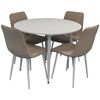 cumpără Set masă și scaune Evelin di Costacurta стол DT-402-5 + 4 стула XR-154Wh Light Beige8 (velur) (3541) în Chișinău 