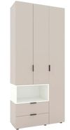 cumpără Dulap Nex Home A002R cu usi batante, 1000x420x2300mm, Cashmere/White Snow în Chișinău 