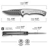 купить Нож походный Civivi C24040-DS1 Voidflare, G10 folie aluminiu, Liner Lock в Кишинёве 
