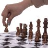Шахматные фигуры деревянные (пешка 4 см, король 9 см) + полотно 39.5x39.5 см IG-4930 (8983) 