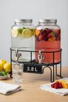 купить Посуда для напитков miscellaneous 998 Set dublu din sticla cu robinet, 2x3.8L cu suport 2510-1095 SIO в Кишинёве 