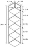купить Офисный стеллаж Bofigo 15-18-08 Anthracite в Кишинёве 