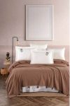 купить Домашний текстиль Promstore 57065.1 Lenjerie de pat 2pers NewHome Pike Brown cu broderie в Кишинёве 