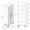 cumpără Dulap penal Trendy Berlin A-Nuc, Marmura Neagra 60x200x35cm, multifunctionala (GTR006637) în Chișinău 