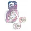 Пустышка силиконовая Canpol Lovi 22/811 (6-18 мес), Night&Day, girl, 2 шт.