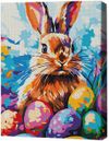 cumpără Tablou pe numere BrushMe RMG0041FC 30x40сm (fără cutie) Iepuraș de Paște în Chișinău 