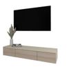 купить Тумба напольная для TV Smartex (16583) Т10 140 TV-Навесная Ivory+Stejar Deschis в Кишинёве 
