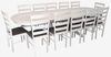 купить Комплект стол и стулья Evelin di Costacurta стол HV-33V White + 12 стульев Gloria White/NV-10WP Grey в Кишинёве 