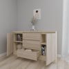 cumpără Comodă Smartex (16203) Т4 120cm Ivory+Stejar Deschis în Chișinău 