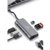 купить Gembird  A-CM-COMBO5-01, USB Type-C 5-in-1 multi-port adapter (Hub + HDMI + PD + card reader + LAN),  2-port USB hub, 4K HDMI, Gigabit LAN port, card reader and USB Type-C PD charge support в Кишинёве 