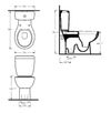 купить Унитаз Uniplast 68100 compact cu capac și mecanism, pentru persoane cu dizabilitati 60cm EGE VITRIFIYE в Кишинёве 