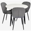 купить Комплект стол и стулья Evelin di Costacurta стол DT 404-3B + 3 стула YTC-064B Dark grey в Кишинёве 