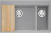 купить Мойка кухонная Primagran Oslo 80 Duo Top Grey + accesorii 530x780 MOVKS в Кишинёве 