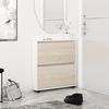 cumpără Raft pentru încălțăminte Mobildor-Lux Leo Slim 90x16x86H cm White/Sonoma în Chișinău 