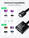 cumpără Adaptor IT Ugreen 40248 Adapter HDMI to VGA + 3.5mm Audio Converter 0.25M MM103, Black în Chișinău 