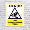 cumpără Indicator de avertizare "ZONA SUPRAVEGHEATA VIDEO" Autocolant + Dibond 26 x 20 cm în Chișinău 