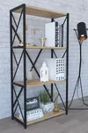 купить Стеллаж Remaks 4 Shelf Metal Oak в Кишинёве 