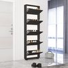 купить Полка для обуви Mobildor-Lux Leo Slim 100x16x203H cm Sonoma/Anthracite в Кишинёве 
