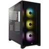 купить Корпус Case Middletower Corsair iCUE 4000X RGB Tempered Glass Mid-Tower ATX Case Black no PSU, USB 3.1 Type-C, USB 3.0, Audio-out, 3x120mm AirGuide RGB Fans, CC-9011204-WW (carcasa/корпус) в Кишинёве 