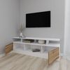 cumpără Comodă TV Smartex (16546) Т9 200cm TV Alb+Stejar inchis în Chișinău 