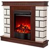 cumpără Șemineu electric ArtFlame Nazarii mini & Corsica, 874x1080x245 mm, Nuc închis/Alb în Chișinău 