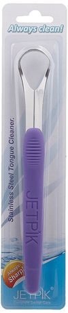 купить Аксессуар для зубных щеток Jetpik Stailess Steel Tongue Cleaner-Purple в Кишинёве 