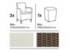 купить Садовая мебель Keter 57727 Set mobilier Trenton 3unitati: masa + 2 fotoli, grafit-gri rece в Кишинёве 