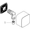 FixFit Шланговое подсоединение с клапаном обратного тока, шлиф. черный хром
