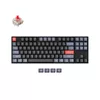 cumpără Tastatura Keychron K8 Pro QMK/VIA Wireless Custom Mechanical Keyboard (K8P-H1) Black, 80% TKL layout, RGB Backlight, Gateron G pro Mechanical Red Switch, Hot-Swap, Bluetooth, USB Type-C, gamer (tastatura/клавиатура) în Chișinău 