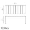 cumpără Set mobilier aluminiu NARDI Set Rio Bench Alu Bianco in set inclus Masa Nardi RIO ALU 210 FIX + 2 Banci Rio Bench Alu vern. bianco vern. bianco 49253.00.000 (Set mobilier aluminiu Masa aluminiu pentru gradina exterior terasa + 2 Banci din aluminiu) în Chișinău 