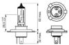 купить Автомобильная лампа Bosch H4 Plus 90 12V 60/55W P43tBlister (2шт.) (1987301422) в Кишинёве 