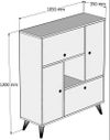 купить Комод Trendy Hercules 3100 105x120x35cm, multifunctionala (GTR006482) в Кишинёве 