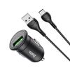 Hoco Z43 Mighty single port QC3.0 car charger set(Type-C) 