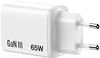купить Зарядное устройство сетевое Verbatim VER_32353 Essentials GaN Charger 65W, 3 Ports, White в Кишинёве 