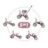 купить Велосипед Petite&Mars 5in1 Turbo Dusty Rose (613821) в Кишинёве 