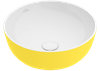 Lavoar cu montarea pe blat rotund Villeroy & Boch Artis TitanCeram, Lemon